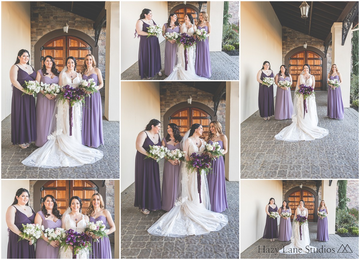 lavendar wedding party photos