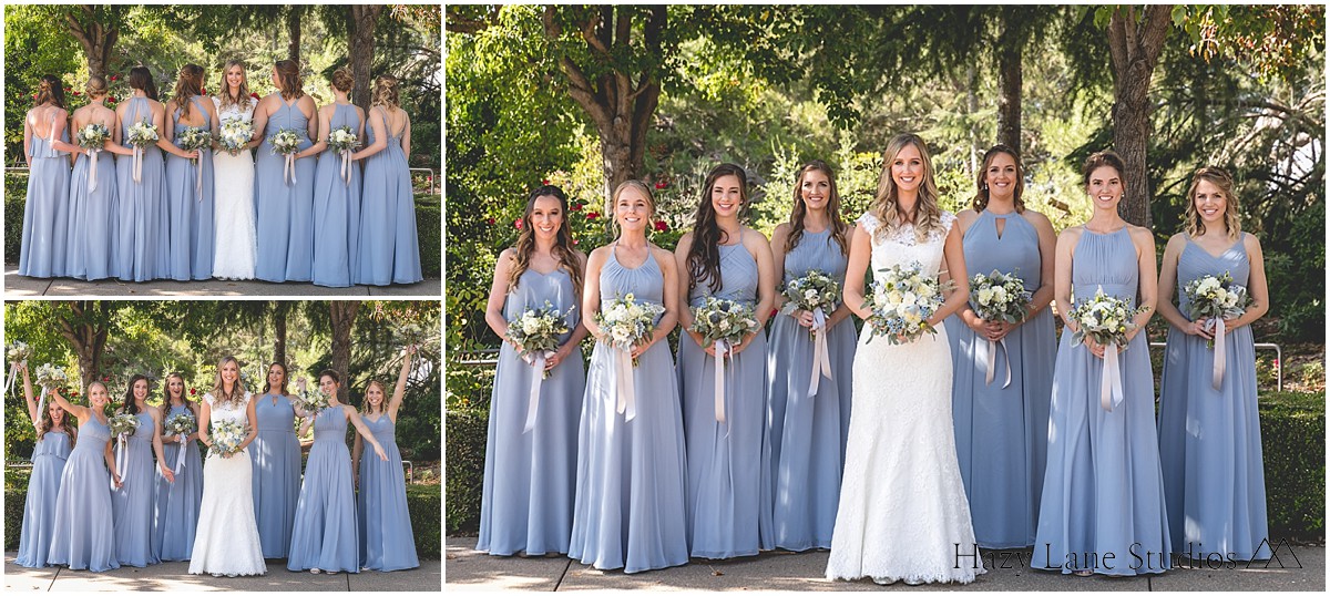 baby blue bridal party