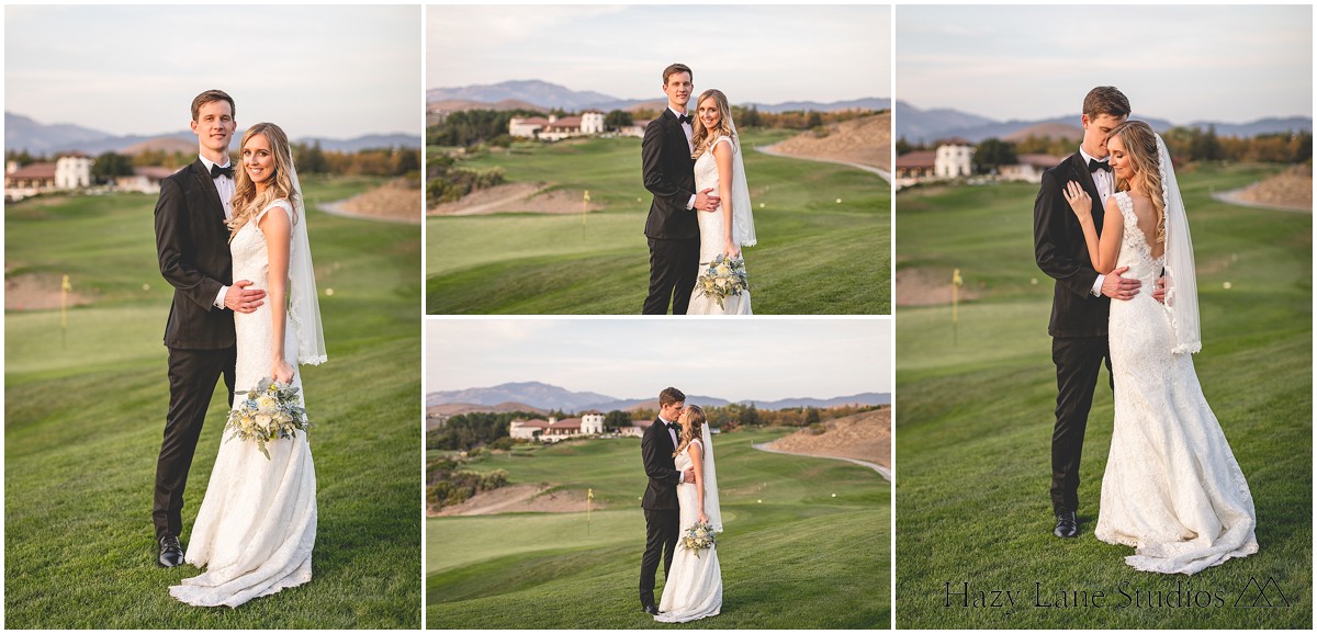 bride and groom golf course wedding photos at the bridges golf club